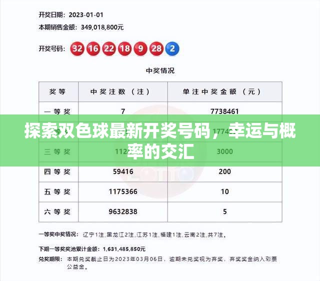 雙色球開獎(jiǎng)號碼解析，幸運(yùn)與概率的交織
