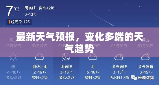 多變天氣趨勢(shì)，最新天氣預(yù)報(bào)解讀