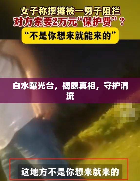 白水曝光臺，揭露真相，守護清流