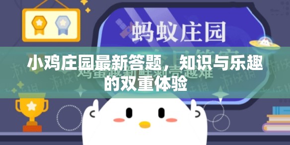 小雞莊園最新答題，知識(shí)與樂趣的雙重體驗(yàn)