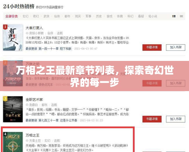 萬相之王最新章節(jié)列表，探索奇幻世界的每一步