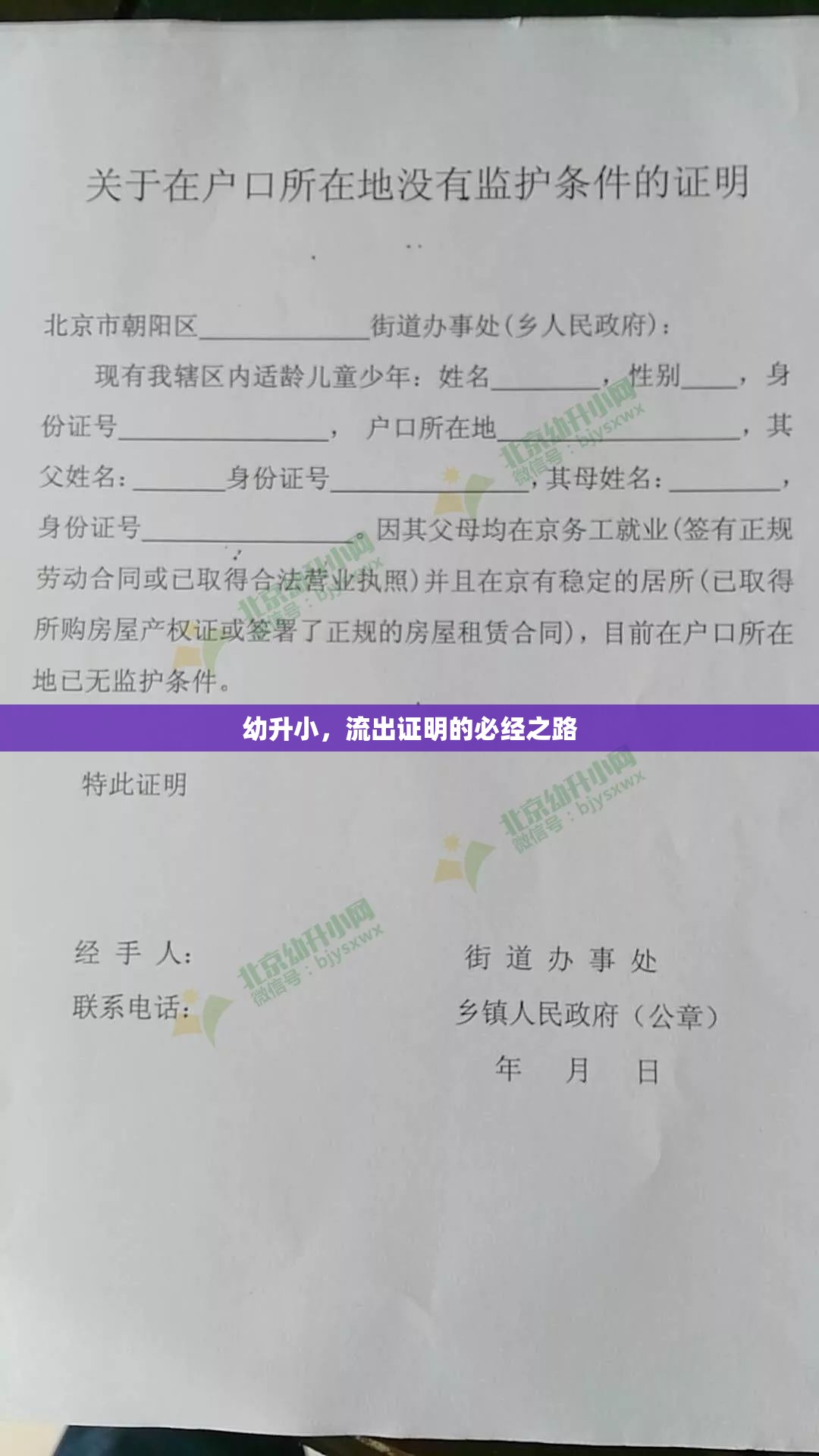 幼升小，辦理流出證明的詳細指南