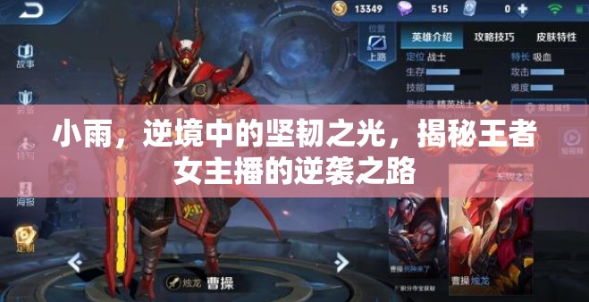 小雨，逆境中的堅(jiān)韌之光，揭秘王者女主播的逆襲之路