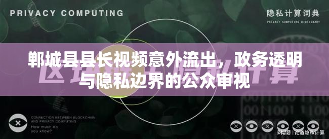 鄲城縣縣長視頻泄露事件，政務(wù)透明度與個(gè)人隱私的界限之爭