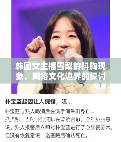 韓國女主播雪梨抖胸現(xiàn)象，網(wǎng)絡(luò)文化邊界的探討
