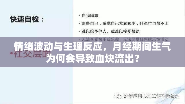 情緒波動與生理反應，月經(jīng)期間生氣為何會導致血塊流出？