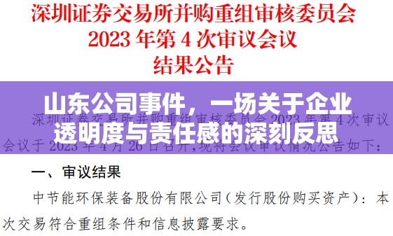 山東公司事件，企業(yè)透明度與責(zé)任感的反思