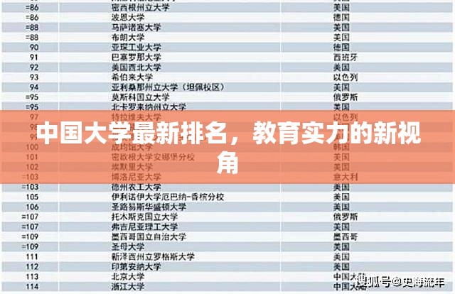 中國大學(xué)排名新解讀，教育實(shí)力的現(xiàn)代視角