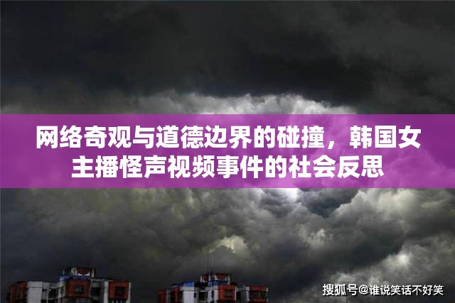 網(wǎng)絡(luò)奇觀與道德邊界，韓國女主播怪聲視頻事件引發(fā)的社會反思