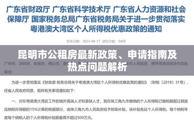 昆明市公租房政策解析與申請指南