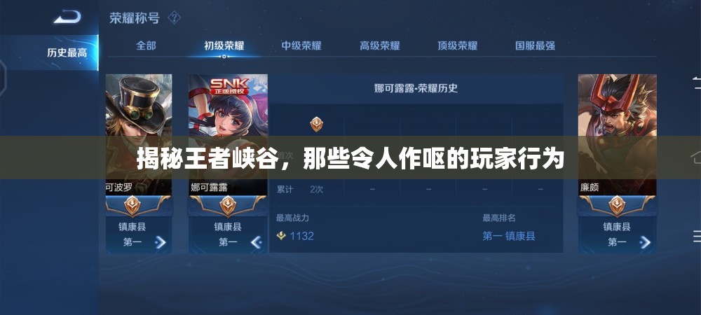 揭秘王者峽谷，那些令人作嘔的玩家行為