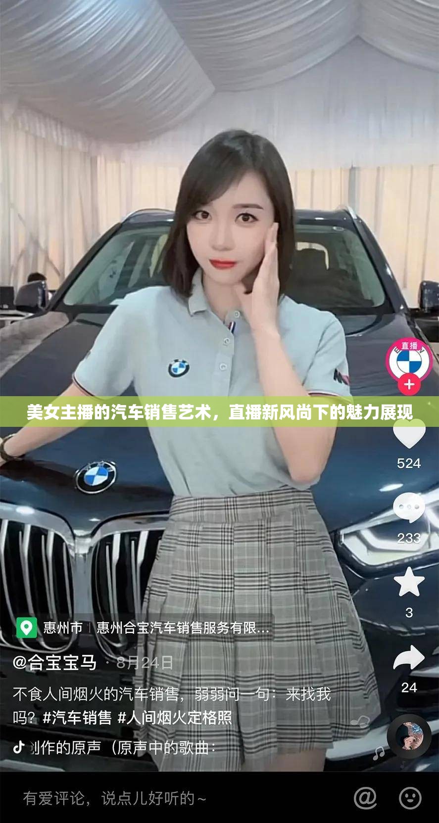 美女主播的汽車銷售藝術(shù)，直播新風(fēng)尚下的魅力展現(xiàn)