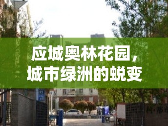 應(yīng)城奧林花園，城市綠洲的蛻變與未來展望