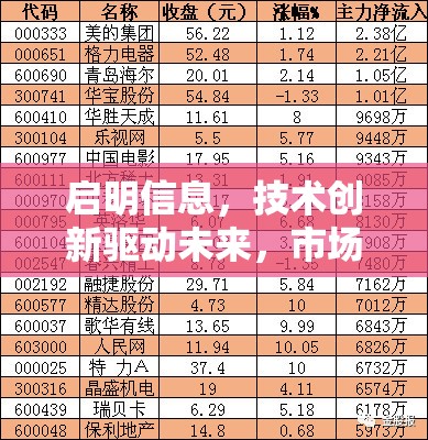 啟明信息，技術(shù)創(chuàng)新驅(qū)動(dòng)未來(lái)，市場(chǎng)前景展望引領(lǐng)行業(yè)新動(dòng)向