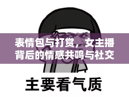 表情包與打賞，女主播背后的情感共鳴與社交藝術