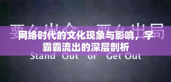 網(wǎng)絡(luò)時(shí)代的文化現(xiàn)象與影響，宇霸霸流出的深層剖析