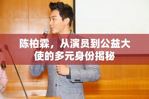 陳柏霖，從演員到公益大使的多元身份揭秘