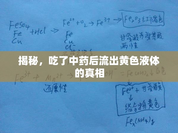 揭秘，吃了中藥后流出黃色液體的真相