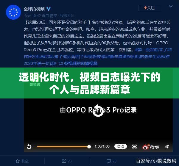 透明化時代，視頻日志曝光下的個人與品牌新篇章