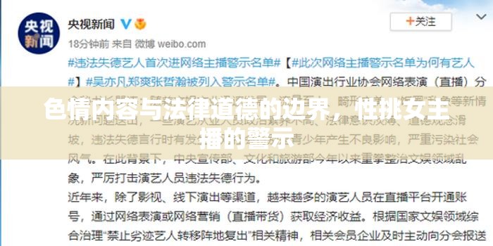 色情內(nèi)容與法律道德的邊界，性挑女主播的警示