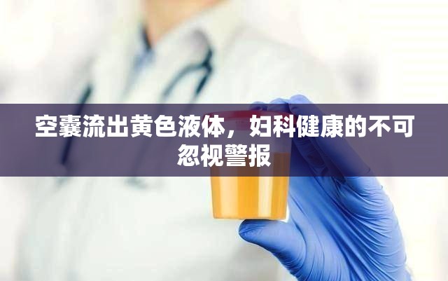 空囊流出黃色液體，婦科健康的不可忽視警報