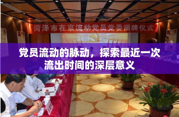 黨員流動的脈動，探索最近一次流出時間的深層意義