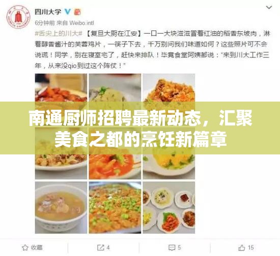 南通廚師招聘最新動(dòng)態(tài)，匯聚美食之都的烹飪新篇章