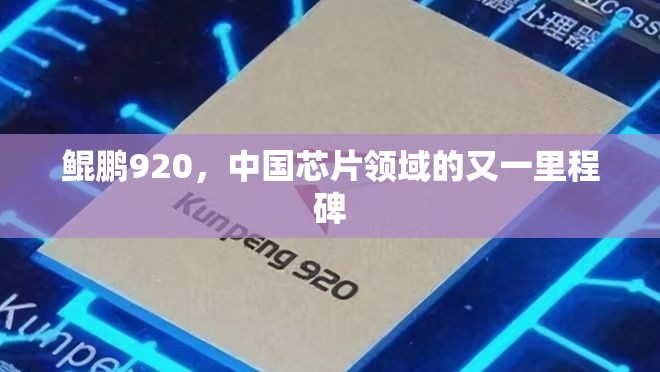 鯤鵬920，中國芯片領域的又一里程碑