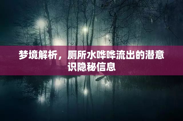夢境解析，廁所水嘩嘩流出的潛意識隱秘信息