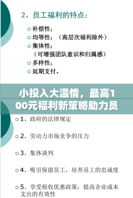 小投入大溫情，最高100元福利新策略助力員工關(guān)懷
