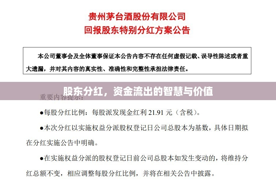 股東分紅，資金流出的智慧與價(jià)值