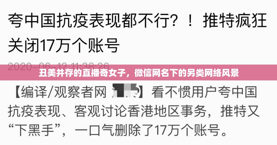 丑美并存的直播奇女子，微信網名下的另類網絡風景