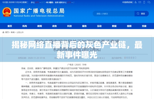 揭秘網(wǎng)絡(luò)直播背后的灰色產(chǎn)業(yè)鏈，最新事件曝光