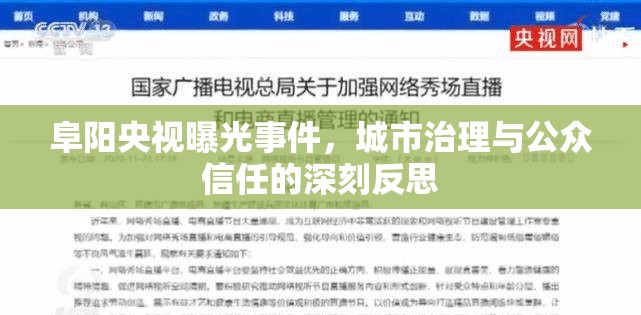 阜陽(yáng)央視曝光事件，城市治理與公眾信任的深刻反思