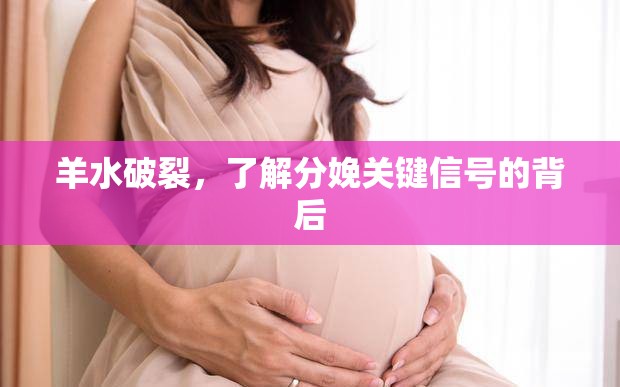 羊水破裂，了解分娩關鍵信號的背后