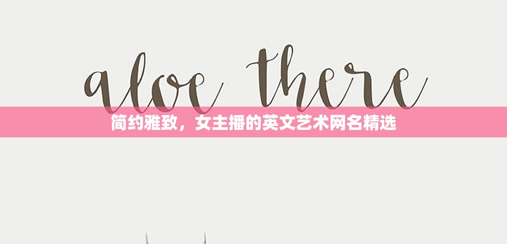 簡(jiǎn)約雅致，女主播的英文藝術(shù)網(wǎng)名精選