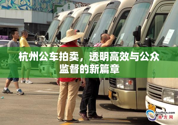 杭州公車拍賣，透明高效與公眾監(jiān)督的新篇章