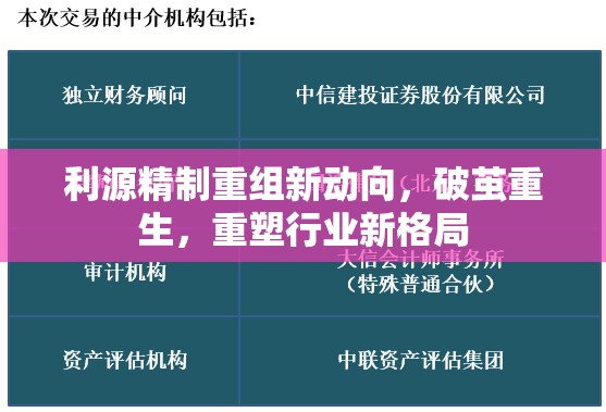 利源精制重組新動(dòng)向，破繭重生，重塑行業(yè)新格局