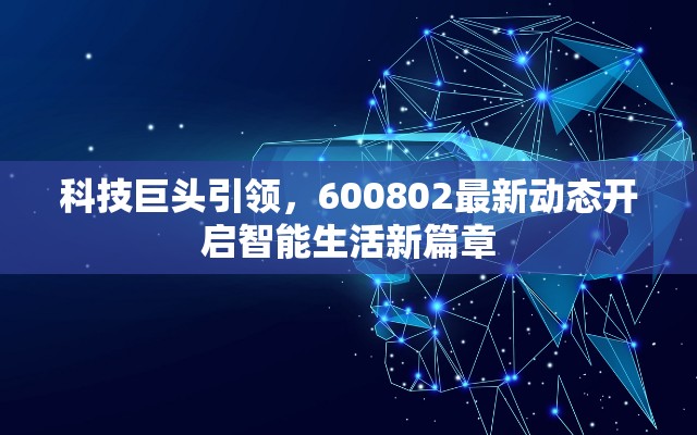 科技巨頭引領(lǐng)，600802最新動態(tài)開啟智能生活新篇章