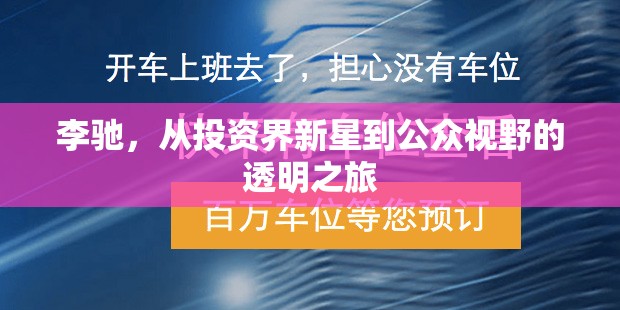 李馳，從投資界新星到公眾視野的透明之旅