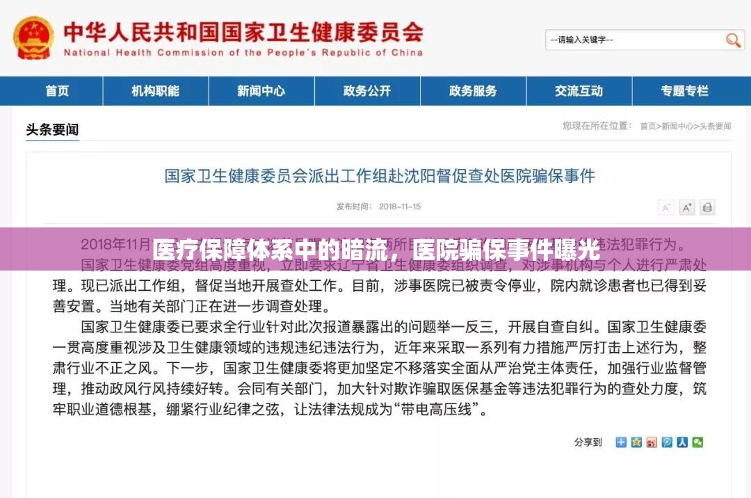 醫(yī)療保障體系中的暗流，醫(yī)院騙保事件曝光