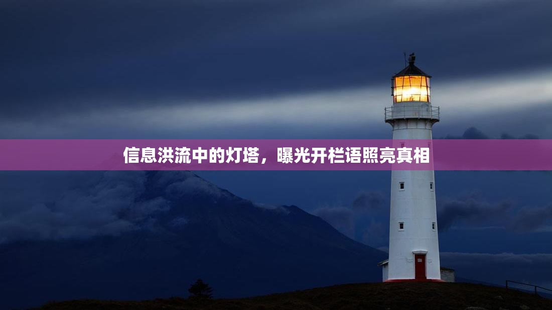 信息洪流中的燈塔，曝光開(kāi)欄語(yǔ)照亮真相