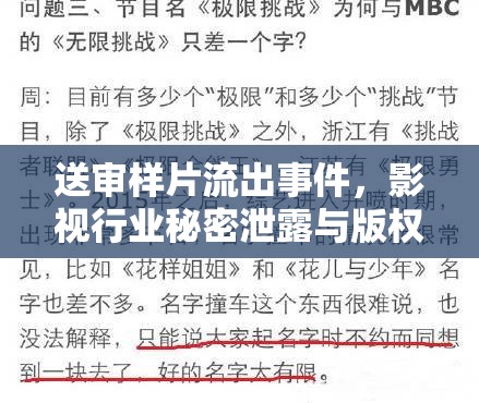 送審樣片流出事件，影視行業(yè)秘密泄露與版權(quán)保護(hù)挑戰(zhàn)