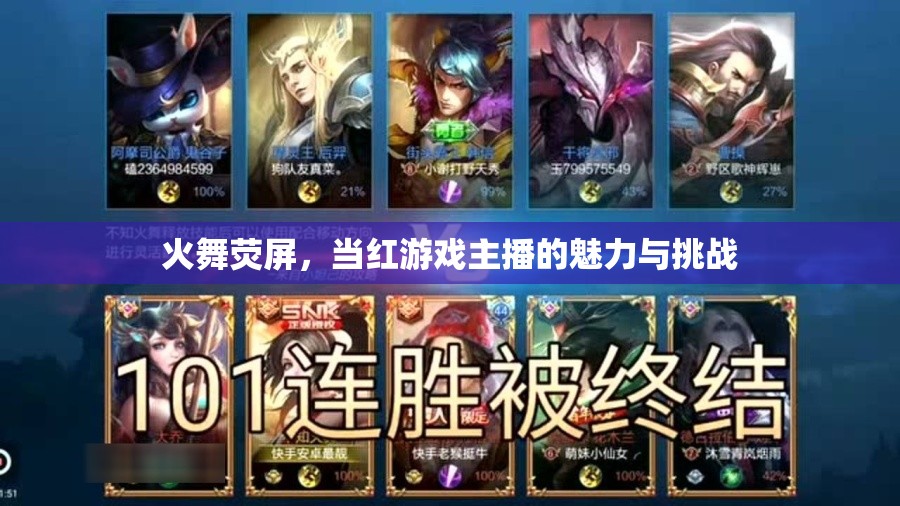 火舞熒屏，當(dāng)紅游戲主播的魅力與挑戰(zhàn)
