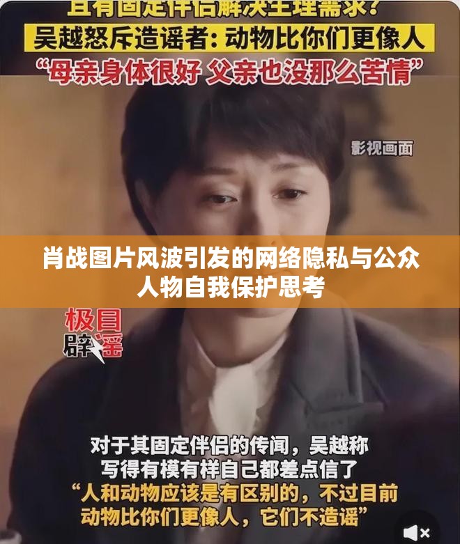 肖戰(zhàn)圖片風波引發(fā)的網絡隱私與公眾人物自我保護思考