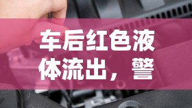 車后紅色液體流出，警惕車輛健康的紅色警報