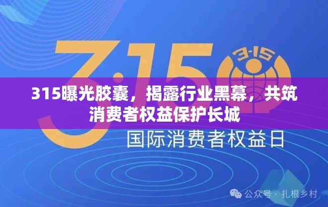 315曝光膠囊，揭露行業(yè)黑幕，共筑消費者權(quán)益保護長城
