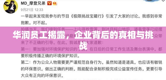 華潤員工揭露，企業(yè)背后的真相與挑戰(zhàn)