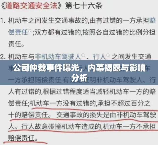 公司仲裁事件曝光，內(nèi)幕揭露與影響分析