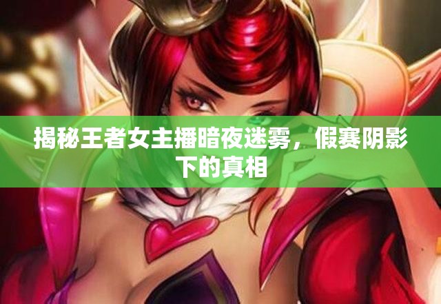 揭秘王者女主播暗夜迷霧，假賽陰影下的真相